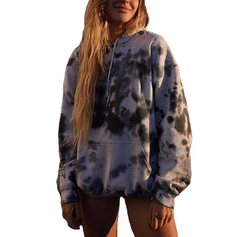 Autumn Casual Unisex Graffiti Print Hip-hop Loose Women Lover Hoodies