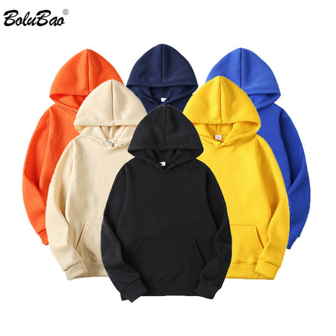 BOLUBAO  Hoodies Sweatshirts Men's Solid Color Hoodies