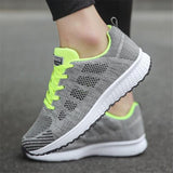 Women Casual Shoes Fashion Breathable Walking Mesh Flat Shoes