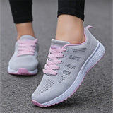 Women Casual Shoes Fashion Breathable Walking Mesh Flat Shoes